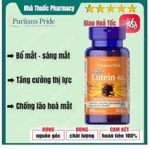 Viên uống bổ mắt Puritan's Pride Lutigold Lutein 6mg 100 viên