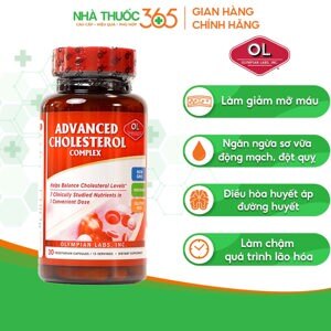 Viên uống bổ máu Olympian Labs Advanced Cholesterol Complex Lọ 30 viên