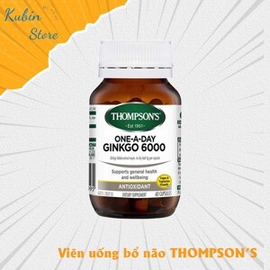 Viên uống bổ não hỗ trợ tuần hoàn não Thompson’s Ginkgo - 6000mg