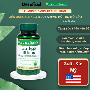 Viên uống bổ não Nature's Bounty Ginkgo Biloba 120mg