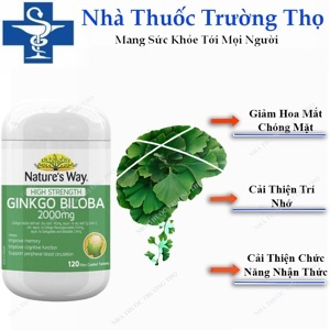 Viên uống bổ não Nature's Way Ginkgo Biloba 2000mg 120 viên