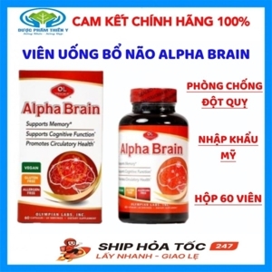 Viên uống bổ não Olympian Labs Alpha Brain Chai 60 viên