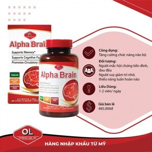 Viên uống bổ não Olympian Labs Alpha Brain Chai 60 viên