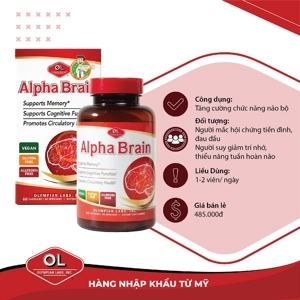 Viên uống bổ não Olympian Labs Alpha Brain Chai 60 viên