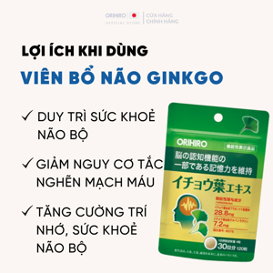 Viên uống bổ não Orihiro Ginkgo Biloba 120 viên