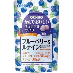 Viên uống bổ sung Blueberry và Lutein Orihiro dạng túi 120 viên