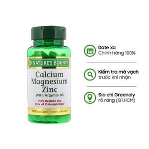 Viên uống bổ sung canxi Nature's Bounty Calcium Magnesium Zinc 100 viên