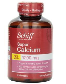 Viên uống bổ sung canxi Schiff Super Calcium 1200mg của Mỹ