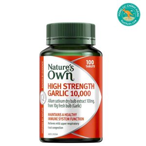 Viên uống bổ sung chiết xuất tỏi hàm lượng cao Nature’s Own High Strength Garlic 10000mg 100 viên