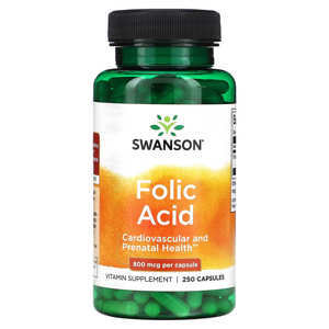 Viên uống bổ sung folic acid cho bà bầu Swanson Folic Acid 800 mcg - 250 viên