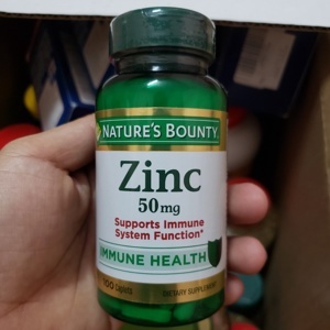 Viên uống bổ sung kẽm Nature’s Bounty Zinc 50mg 100 viên