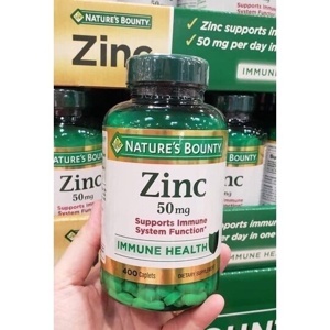 Viên uống bổ sung kẽm Nature’s Bounty Zinc 50mg 400 viên