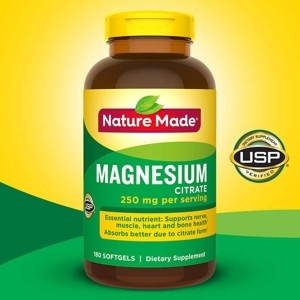 Viên uống bổ sung magie Nature Made Magnesium Citrate 180 viên