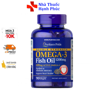 Viên uống bổ sung Omega 3 -Fish oil 12000mg- Double strength Puritan's Pride