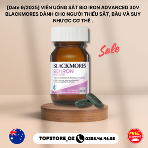 Viên uống bổ sung sắt Blackmores Bio Iron Advanced 30 viên