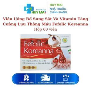 Viên uống bổ sung sắt Fefolic Koreanna cho bà bầu