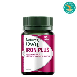 Viên uống bổ sung sắt Nature’s Own Iron Plus 50 viên