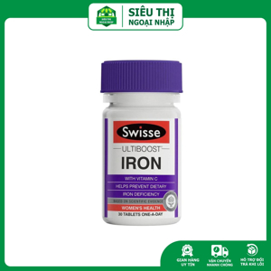 Viên uống bổ sung sắt Swisse Ultiboost Iron 30 viên