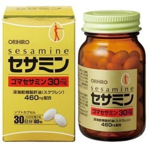 Viên uống bổ sung Sesamin và Squalene hỗ trợ tim mạch Orihiro 60 viên