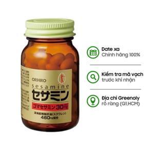 Viên uống bổ sung Sesamin và Squalene hỗ trợ tim mạch Orihiro 60 viên