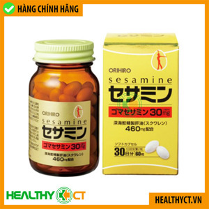 Viên uống bổ sung Sesamin và Squalene hỗ trợ tim mạch Orihiro 60 viên