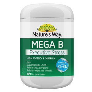 Viên uống bổ sung vitamin B Nature’s Way Mega B 200 viên