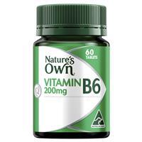 Viên uống bổ sung vitamin B6 Nature’s Own Vitamin B6 200mg 60 viên