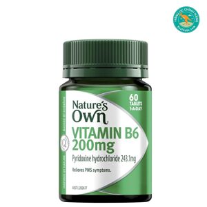 Viên uống bổ sung vitamin B6 Nature’s Own Vitamin B6 200mg 60 viên