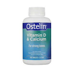 Viên uống bổ sung Vitamin D & Canxi Ostelin Vitamin D & Calcium - 180 viên