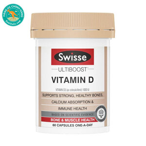 Viên uống bổ sung vitamin D Swisse Ultiboost Vitamin D 60 viên