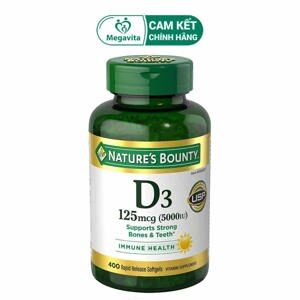 Viên uống bổ sung Vitamin D3-5000IU Nature’s Bounty 400 viên