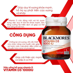 Viên uống bổ sung vitamin D3 Blackmores Vitamin D3 1000IU 60 viên