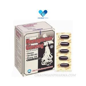 Viên uống bổ sung Vitamin, khoáng chất, cao nhân sâm Homiginmin Ginseng 60 viên