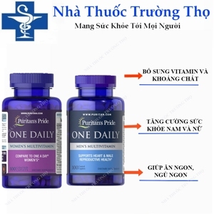 Viên uống bổ sung Vitamin và khoáng chất cho nam giới Puritan's Pride One Daily Men's Multivitamin 100 viên