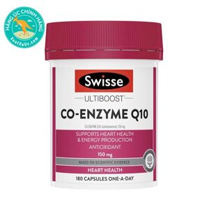 Viên uống bổ tim Swisse Ultiboost Co-Enzyme Q10 150mg 180 viên