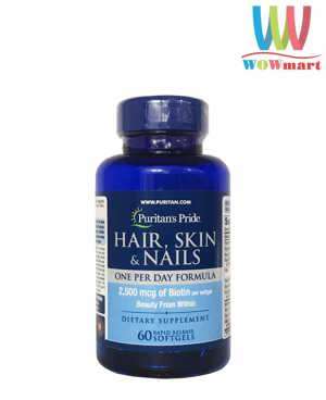 Viên uống bổ tóc, da, móng Puritan's Pride Hair, Skin & Nails 60 viên