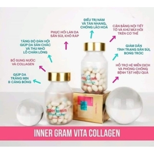 Viên uống cấp nước trắng da Inner Gram Vita Collagen 60 viên