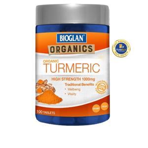 Viên uống chiết xuất nghệ Bioglan Superfoods Organic Turmeric 1000mg 100 viên