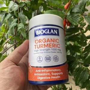 Viên uống chiết xuất nghệ Bioglan Superfoods Organic Turmeric 1000mg 100 viên