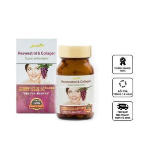 Viên uống chống lão hóa Jpanwell Resveratrol & Collagen hộp 120 viên