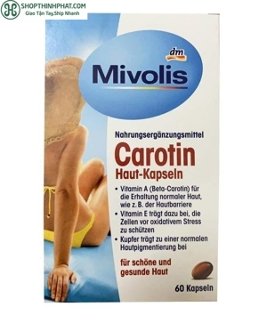 Viên uống chống nắng Das Gesunde Plus Carotin 60 viên