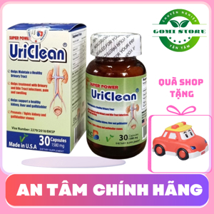 Viên uống đánh tan sỏi thận Super Power UriClean 680mg hộp 30 viên