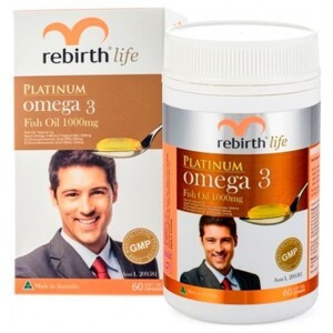 Viên Uống Dầu Cá Hồi Rebirth Platinum Omega 3 Fish Oil 1000mg 60 viên