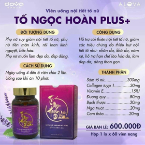 Viên uống đẹp da bổ sung nội tiết tố nữ Tố ngọc hoàn plus