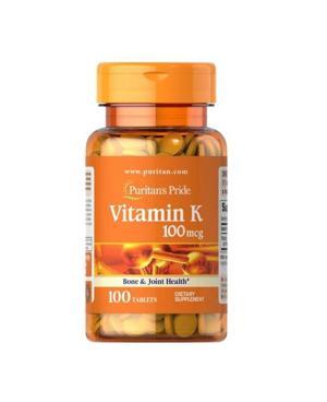 Viên uống đẹp da hỗ trợ đông máu Puritan's Pride Vitamin K 100mcg 100 viên