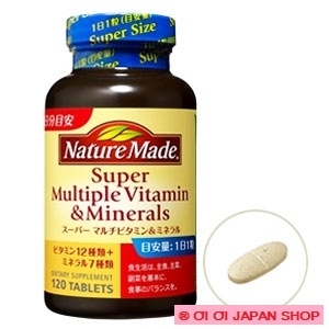 Viên uống đẹp da Nature made Super multiple vitamin & minerals 120 viên