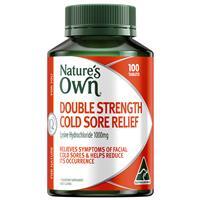 Viên uống điều trị lở loét miệng Nature’s Own Double Strength Cold Sore Relief L-Lysine 1000mg 100 viên