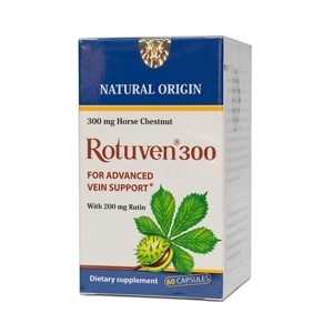 Viên uống điều trị suy giãn tĩnh mạch chân Rotuven®300 60 viên