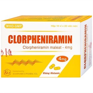 Viên uống điều trị viêm mũi dị ứng Clorpheniramin 4mg
