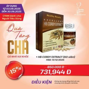 Viên uống Excellent HB Cordy Extract - Hỗ trợ bồi bổ khí huyết, tăng cường sức khỏe